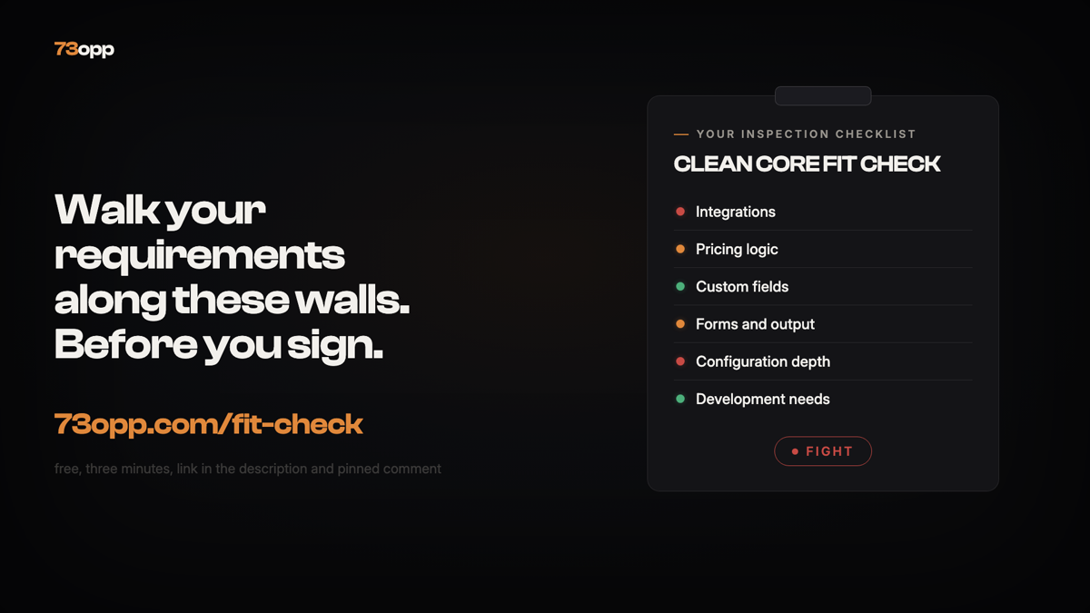 Clean Core Fit Check screenshot