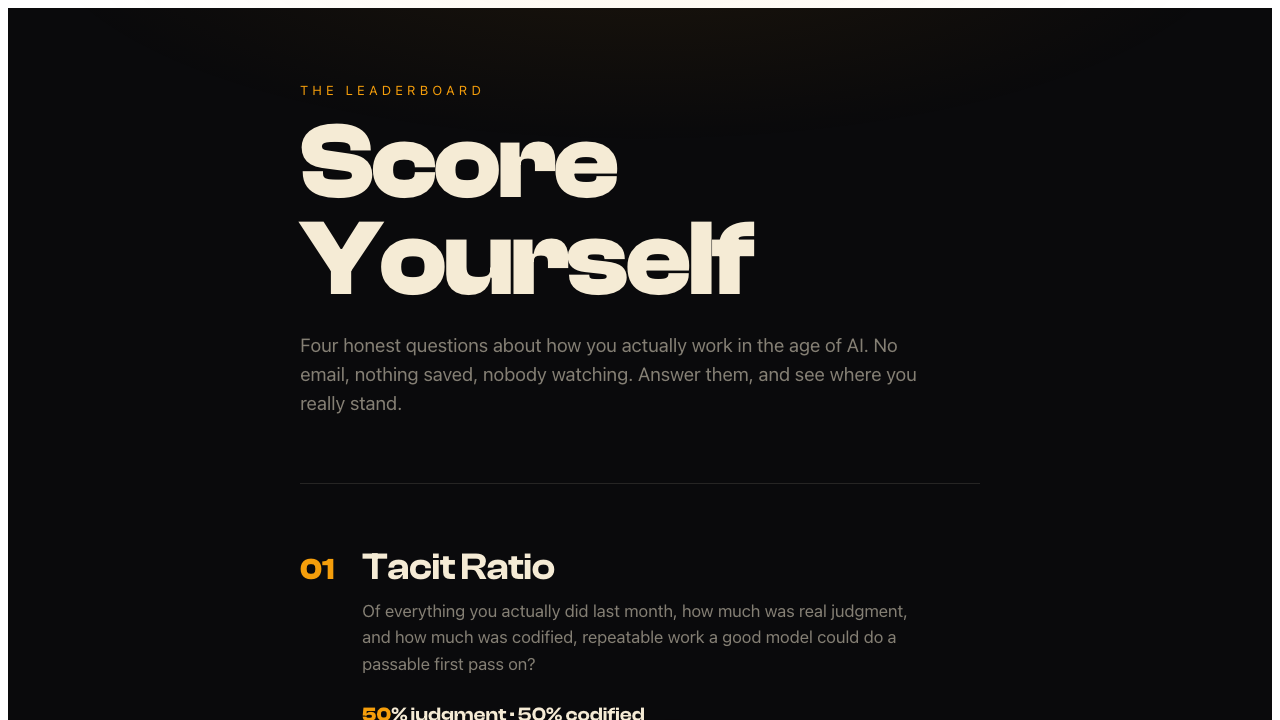 The Game of AI: Scorecard screenshot